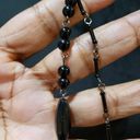 The Row Womens Fashion Black Gemstone Beaded and Links Double Necklace Jewelry Photo 6