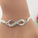 infinity  Fashion Bracelet‎ Silver Rhinestone Adjustable Photo 0