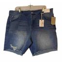 Jessica Simpson  Relaxed Fit Shorts “Brentwood” Sz 14W Lived In Vintage NWT Photo 0