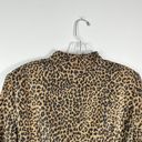 ZARA Corduroy Animal Print Leopard Long Sleeve Ruched Bodycon Dress Small S Photo 4