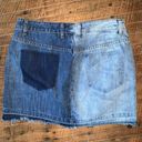 Lulus Lulu’s Set the Tone two tone zip front L denim skirt Photo 3