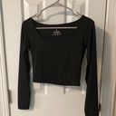 Amazon Black Long Sleeve Crop Top Photo 0