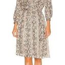 Brochu Walker  Olivia Snake Print Blouson Midi-Dress in Metallic Python Photo 0