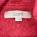 Loft  Womens Pullover Sweater Cowl Neck Long Sleeve Pocket Knit Pink Coral Size M Photo 3