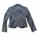 Rafaella Rafaela Jean Denim Blazer Jacket Women's Size 6P with Shoulder Pads Photo 1