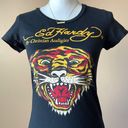 Ed Hardy  | Vintage Black Y2K Fitted Graphic Tee Sz XS Photo 1