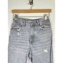 ZARA  Grey Heavyweight Denim Jeans w/ Distressing Size US 4, Eur 36 Photo 2