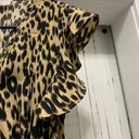 Sienna Sky Leopard/Cheetah Print V-Neck Midi Dress With Pockets And Frill Sleeves  Photo 4