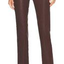 Frame  Le Sylvie Coated High Rise Slender Straight Jeans Dark Chocolate Brown 29 Photo 0