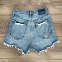 Abercrombie & Fitch  High Rise Distressed Mom Blue Jean Shorts Size 26 Photo 2