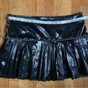 Princess Polly  Black Faux Leather Rhinestone Pleated Skirt Size 10 Photo 2