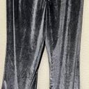 Grey Silver Velvet Velour Dressy Pants Flare leg Women's sz Large 70s Disco Photo 5