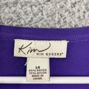 kim rogers  Sweater Women 14 Purple Casual Cropped Cardigan Photo 3