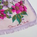 Oscar de la Renta Vintage  Purple Floral Silk Scarf Wraps Photo 2