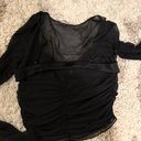 ZARA Sheer Mesh Long Sleeve with Bra Detail Photo 5