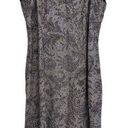 Soma Black Velvet Printed Spaghetti Strap Negligee Long Slip Dress Sz Large Photo 0