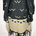 Krass&co COC Clothing Obsessed  Kimono Cardigan Sweater One Size Black Tan Navajo Photo 2