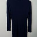 Reformation NWT  Jeans Navy Blue Ribbed Long Sleeve Mini Dress Womens Size M Photo 6