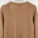 BKE  Buckle Cable Stitch Knit Pecan Brown Long Open Cardigan Sweater Size Large Photo 7