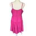 Blue Rain Francesca's  women's XL magenta tie at waist A-line dress with sequin Photo 3