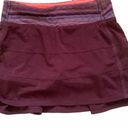 Lululemon  pace rival skirt 4 long bordeaux drama space dye twist build in shorts Photo 5