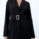 ZARA  Belted Blazer Black Dress Photo 3