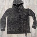 Vintage Havana NEW  women's small (oversized) blk/gray super soft hooded sweater Photo 0