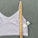 American Eagle  Lace Trim Bralette Size Medium Light Purple Knit Comfort New Photo 3