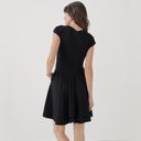 Petal Pact • Black Fit & Flare  Sleeve Dress Photo 1