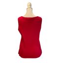 Karen Scott Red Sleeveless Scoop Neck Tank Top Size PM Photo 1