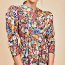 Hunter Bell  Patterson Floral Puff Sleeve Midi Dress Sz 0 Super bloom Photo 7