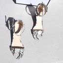 Nine West Snakeskin-Embossed Stack Heel Sandals Photo 4