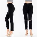 KanCan USA KanCan High Rise Skinny Distressed Button Fly Black Denim Jeans Women’s Size 30 Photo 1