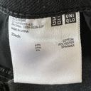 Uniqlo  SZ 25 Straight Jeans Mid-Rise Frayed Hem Zip-Fly Stretch Black Wash Women Photo 7