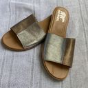 Sorel  two toned metallic slip on sandals. Photo 5