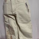 Pilcro  Beige Cargo Pants with Paisley Patches Photo 6