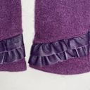 Laundry by Design Purple Wool Blend Faux Ruffle Accent Gloves Photo 3