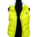 American Eagle Outfitters Women’s Down Puffer Yellow Zipped Hoodie Jack Vest M Photo 2