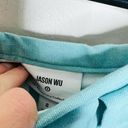 Jason Wu  for Target Skirt 8 Pleated Canvas High Waist Blue Cotton A-Line Skater Photo 3