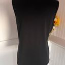 Karen Scott Black Scooped Embellished Sleeveless Top Photo 3