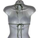 Good American  Womens 4 US XL Tiny Ties Triangle Swim Bikini Top Olive Green NWT Photo 1