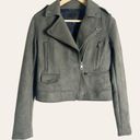 Banana Republic  Green Vegan Faux Suede Motorcycle Jacket Size XS Photo 1