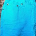 Newport News  Jeanology Turquoise Denim Jeans Straight Leg Mom Jeans 10-BNWOT Photo 5