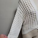 W By Worth  white open weave wrap cardigan size medium Photo 1