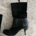 Clarks  Suede Leather Calf Boots, Black Size UK 8 Medium Photo 4