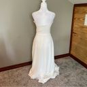 Dress the Population  Cambria White Tie Bodice Chiffon Maxi Evening Dress Gown Photo 8