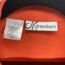 Dress Barn  Vintage Y2K Orange Retro Stretchy Button Up Mod Diner Blouse Size L Photo 5