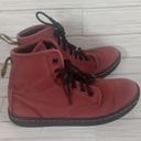 Dr. Martens  Shoreditch combat ankle boot red burgundy fabric size 7 women Photo 1