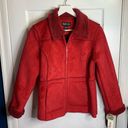 Style & Co Vintage Red Faux Shearling Coat New with Tag Size Medium Photo 0