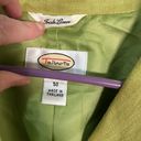 Talbots Vintage  Irish Linen 3 button Blazer lime green size 10 Photo 4